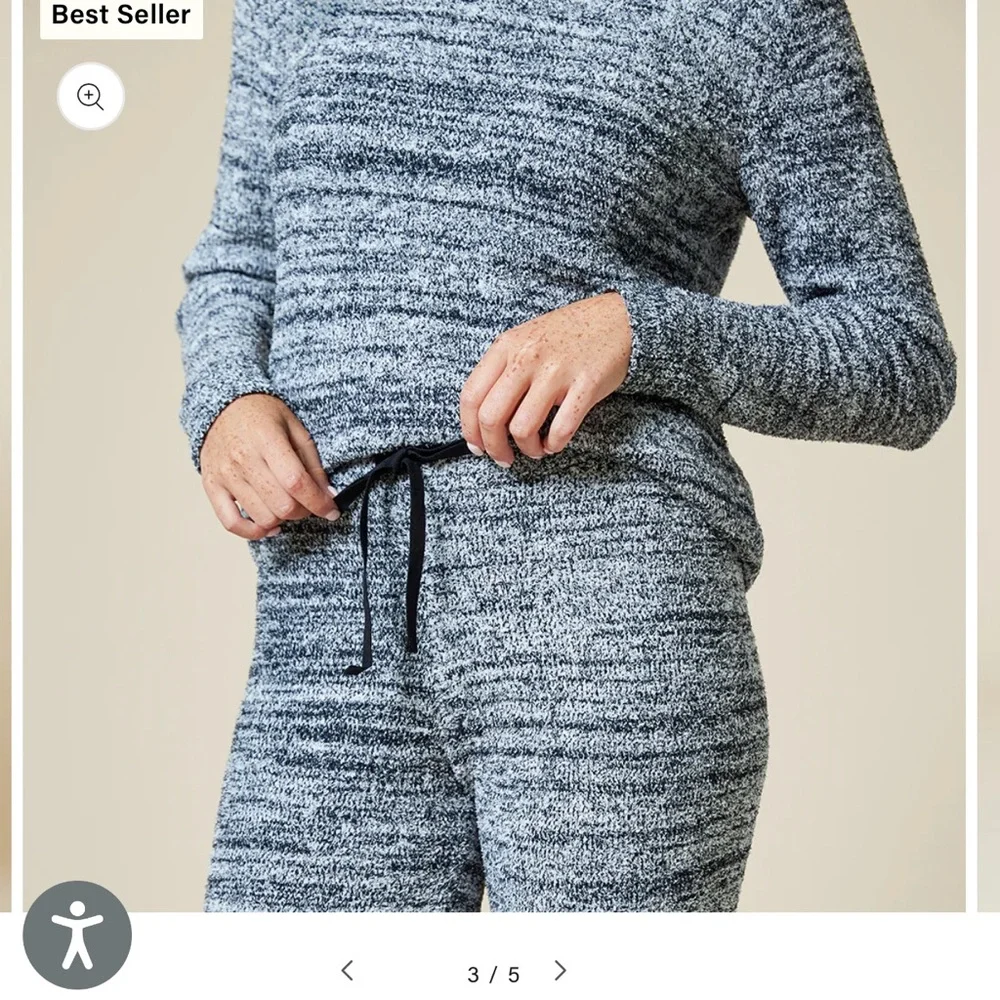 NWT SOFTIES Women's Gray Knit Lounge Set